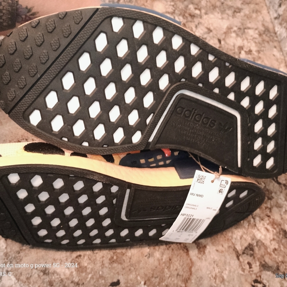 Adidas Pharrell Williams Human Race NMD Animal Print Peach & Orange Sneakers.nwt - Picture 7 of 15
